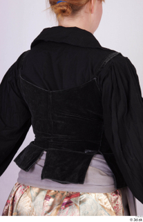  Photos Woman in Historical Dress 104 black jacket historical clothing upper body 0007.jpg